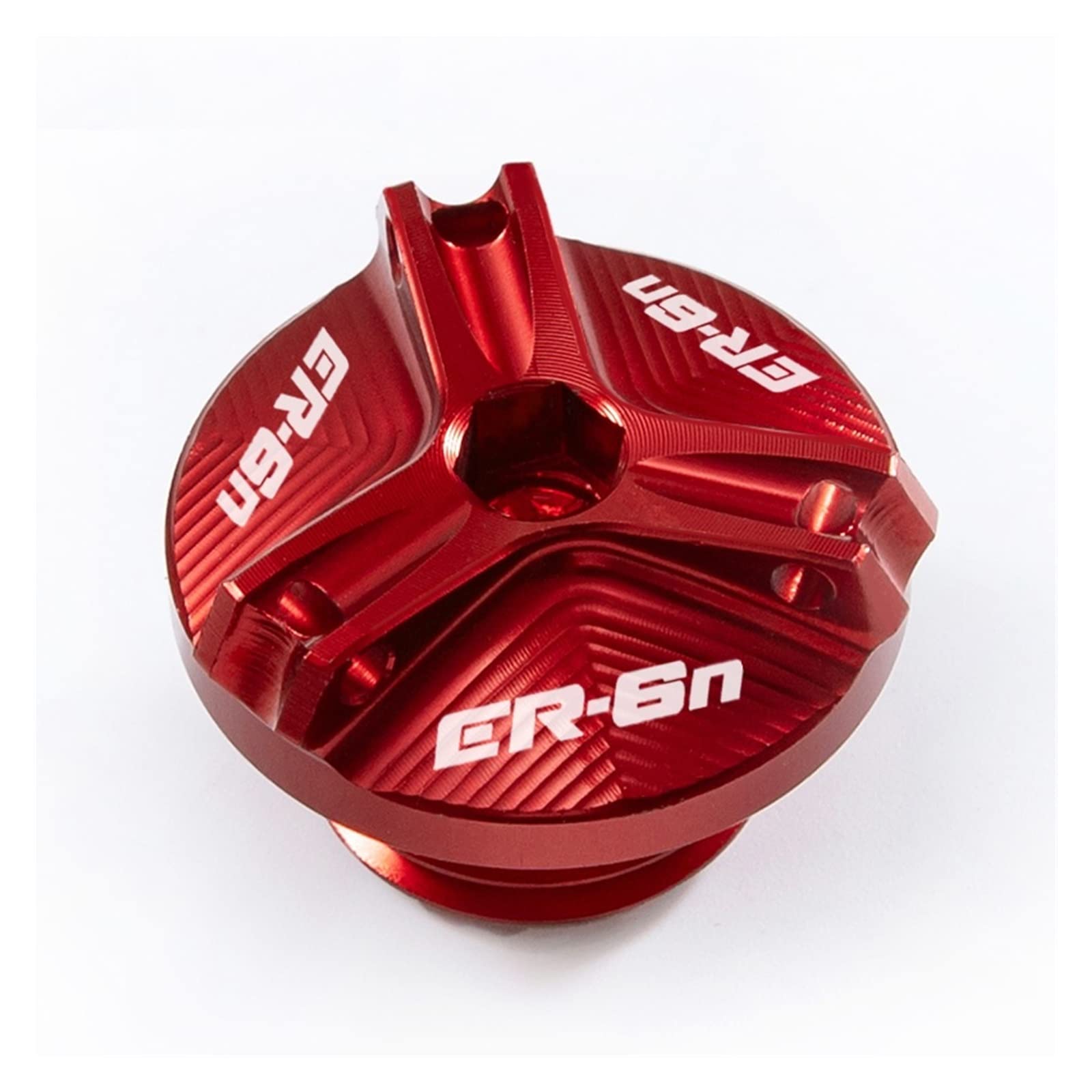 TRNMOP Für Kawasaki ER6N ER-6N 2009-2016 Motorrad Öleinfülldeckel Ölfilterdeckel Zubehör(ROT) von TRNMOP