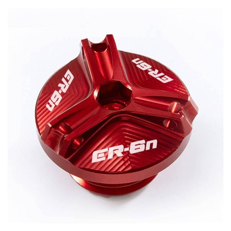 TRNMOP Für Kawasaki ER6N ER-6N 2009-2016 Motorrad Öleinfülldeckel Ölfilterdeckel Zubehör(ROT) von TRNMOP