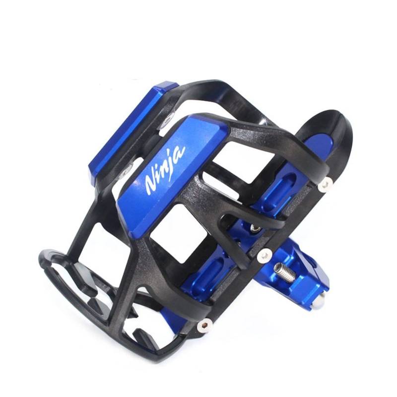 TRNMOP Für Kawasaki NINJA400 650 NINJA1000 CNC Motorrad Lenker Stoßstange Becherhalter Getränkehalter(BLAU) von TRNMOP