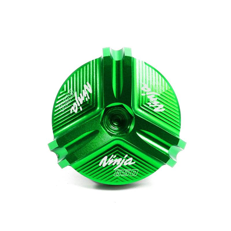 TRNMOP Für Kawasaki Ninja 650 NINJA650 2017-2022 Motorrad Zubehör Aluminium Vorne Hinten Bremsflüssigkeitsbehälter Deckel Öleinfülldeckel(GRÜN) von TRNMOP