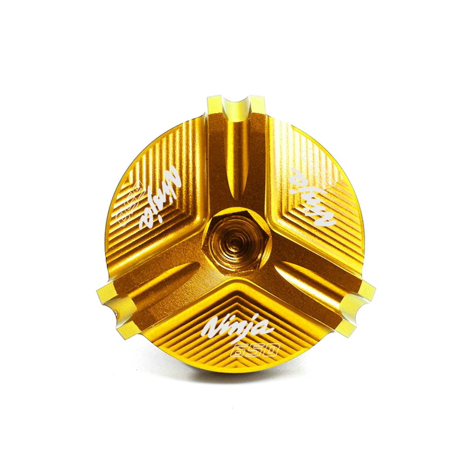 TRNMOP Für Kawasaki Ninja 650 NINJA650 2017-2022 Motorrad Zubehör Aluminium Vorne Hinten Bremsflüssigkeitsbehälter Deckel Öleinfülldeckel(Gold) von TRNMOP