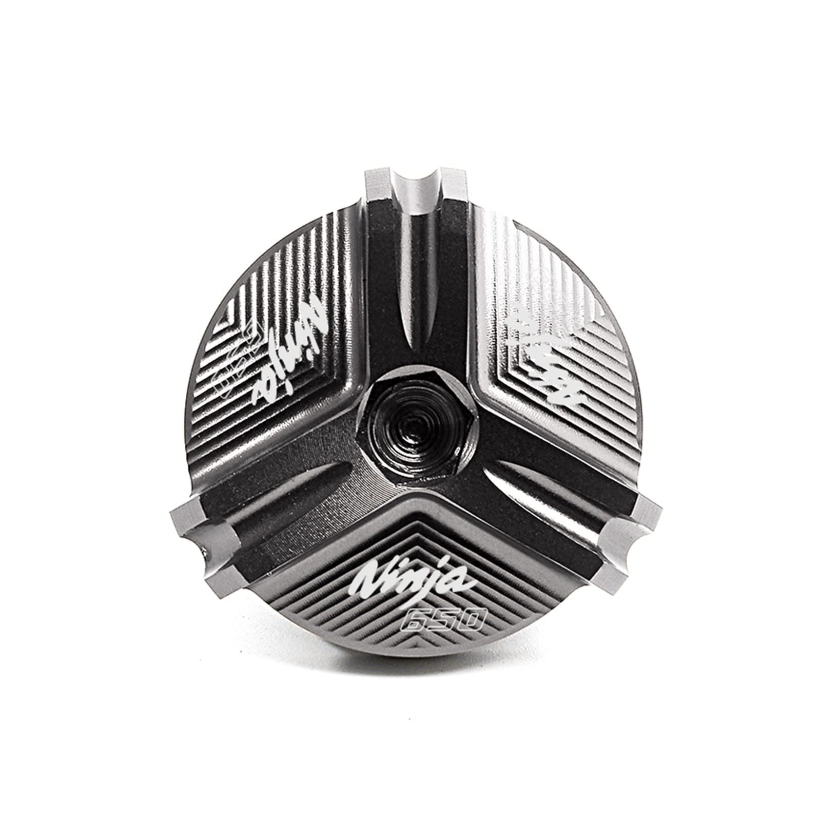 TRNMOP Für Kawasaki Ninja 650 NINJA650 2017-2022 Motorrad Zubehör Aluminium Vorne Hinten Bremsflüssigkeitsbehälter Deckel Öleinfülldeckel(Grau) von TRNMOP