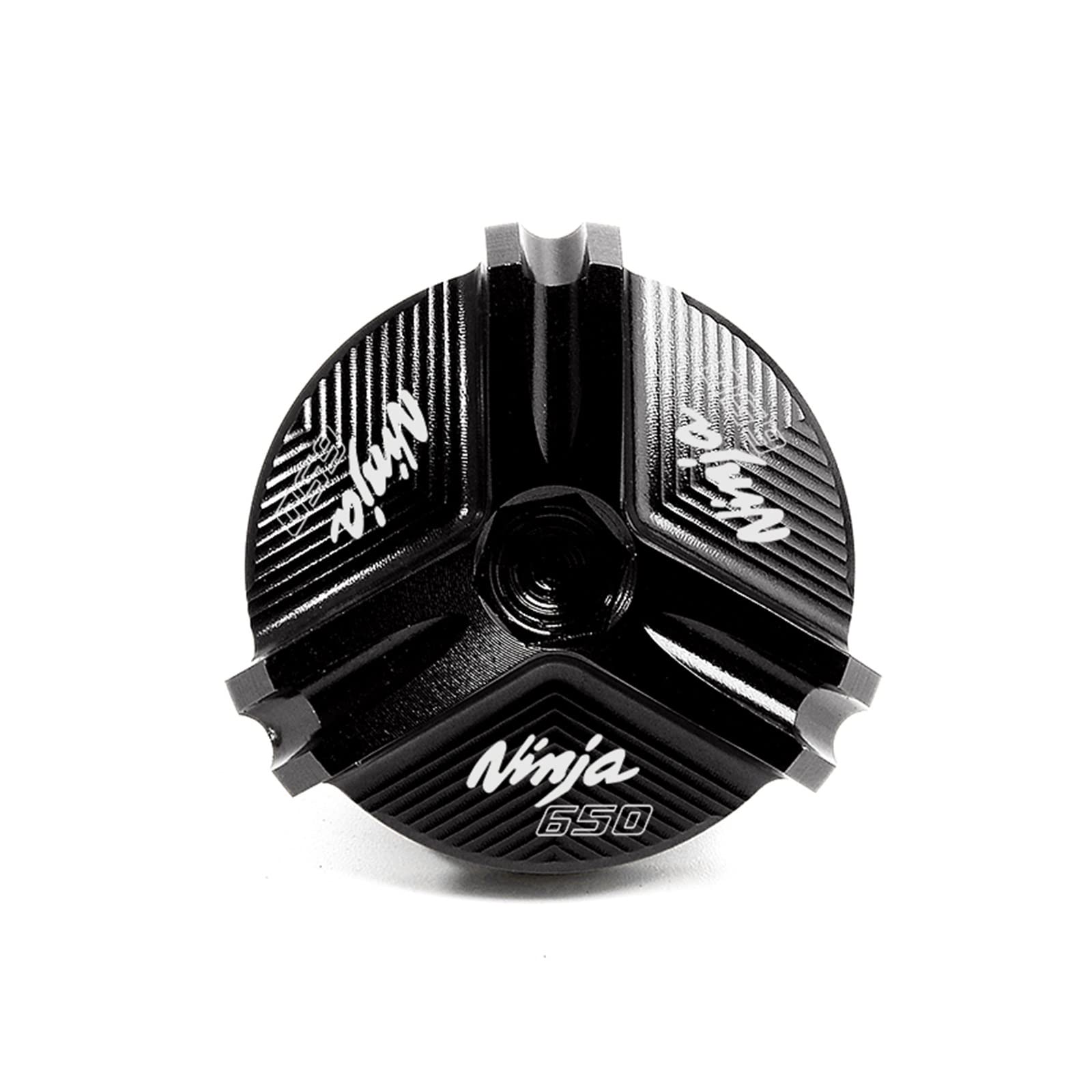 TRNMOP Für Kawasaki Ninja 650 NINJA650 2017-2022 Motorrad Zubehör Aluminium Vorne Hinten Bremsflüssigkeitsbehälter Deckel Öleinfülldeckel(SCHWARZ) von TRNMOP