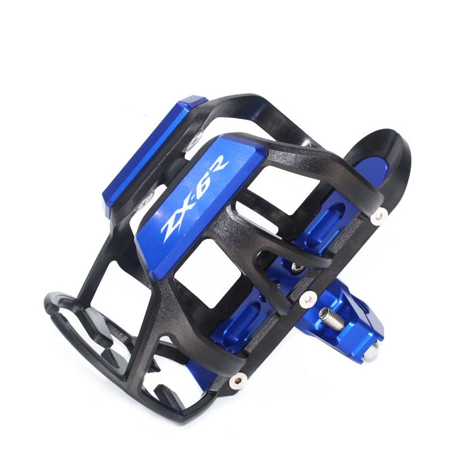 TRNMOP Für Kawasaki Ninja ZX-6R ZX-10R ZX6R ZX10R ZX 6R ZX 10R CNC Motorrad Lenker Stoßstange Getränkehalter Getränkehalter(BLAU) von TRNMOP
