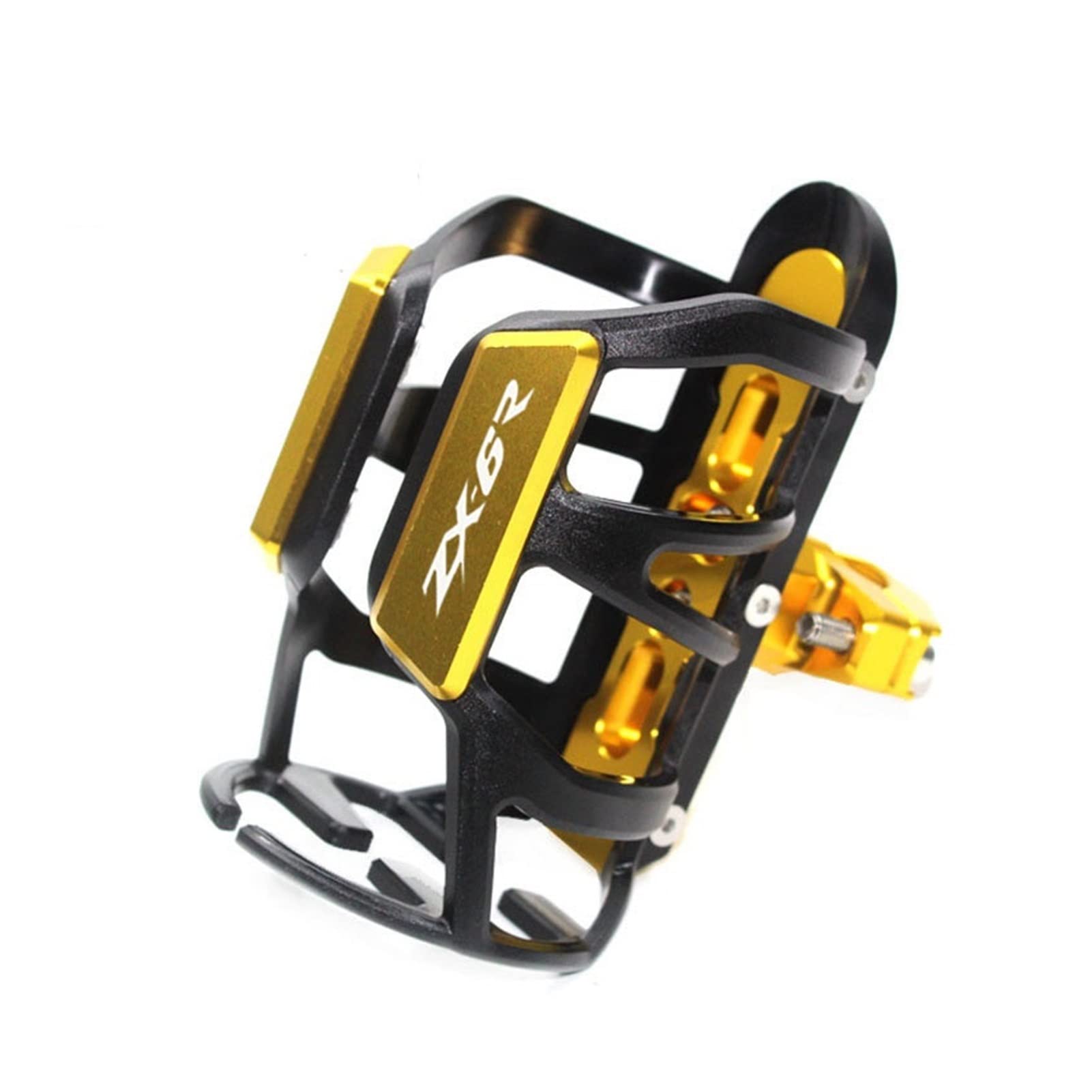 TRNMOP Für Kawasaki Ninja ZX-6R ZX-10R ZX6R ZX10R ZX 6R ZX 10R CNC Motorrad Lenker Stoßstange Getränkehalter Getränkehalter(Gold) von TRNMOP
