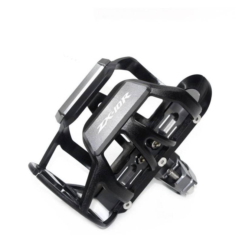 TRNMOP Für Kawasaki Ninja ZX-6R ZX-10R ZX6R ZX10R ZX 6R ZX 10R CNC Motorrad Lenker Stoßstange Getränkehalter Getränkehalter(Gray D) von TRNMOP
