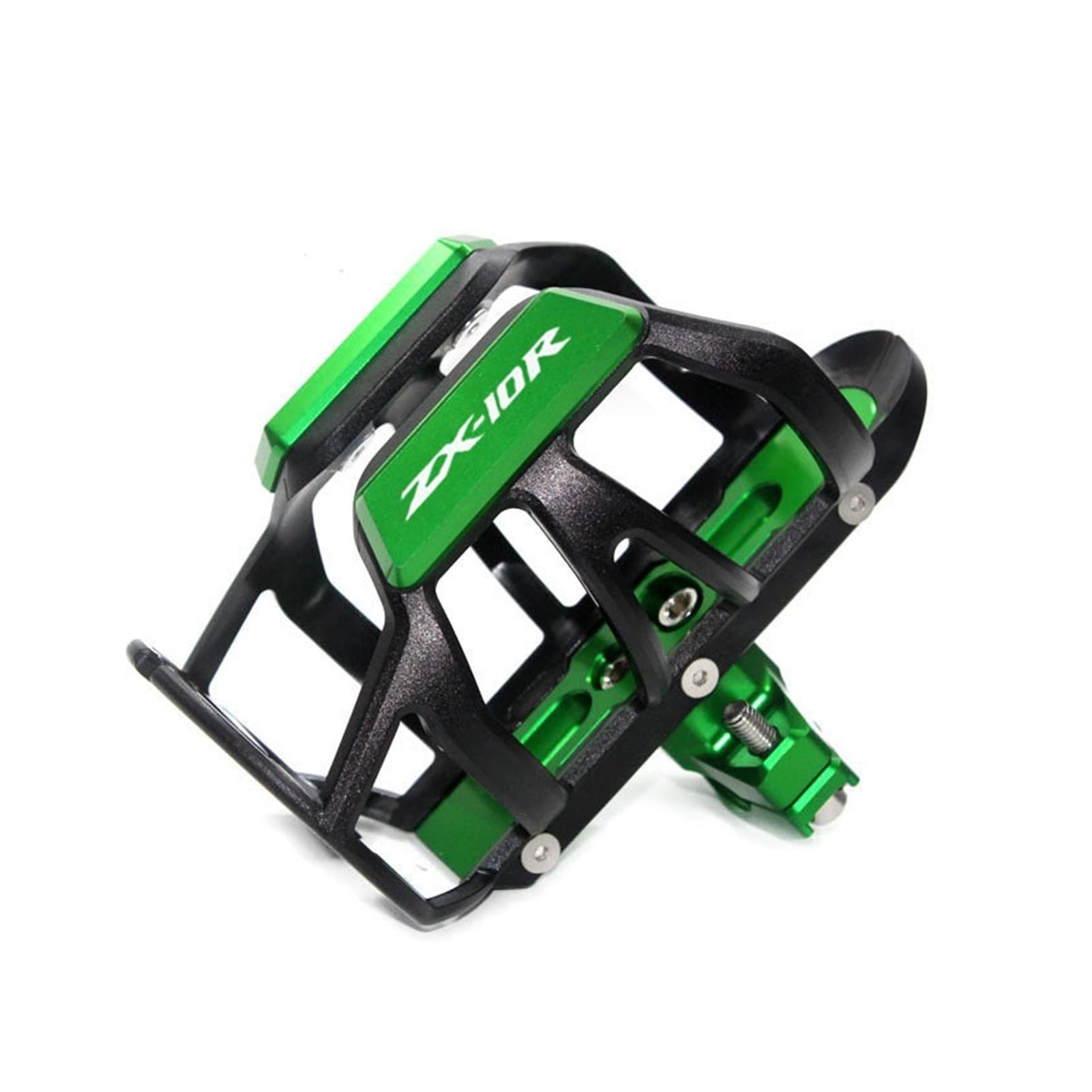 TRNMOP Für Kawasaki Ninja ZX-6R ZX-10R ZX6R ZX10R ZX 6R ZX 10R CNC Motorrad Lenker Stoßstange Getränkehalter Getränkehalter(Green E) von TRNMOP