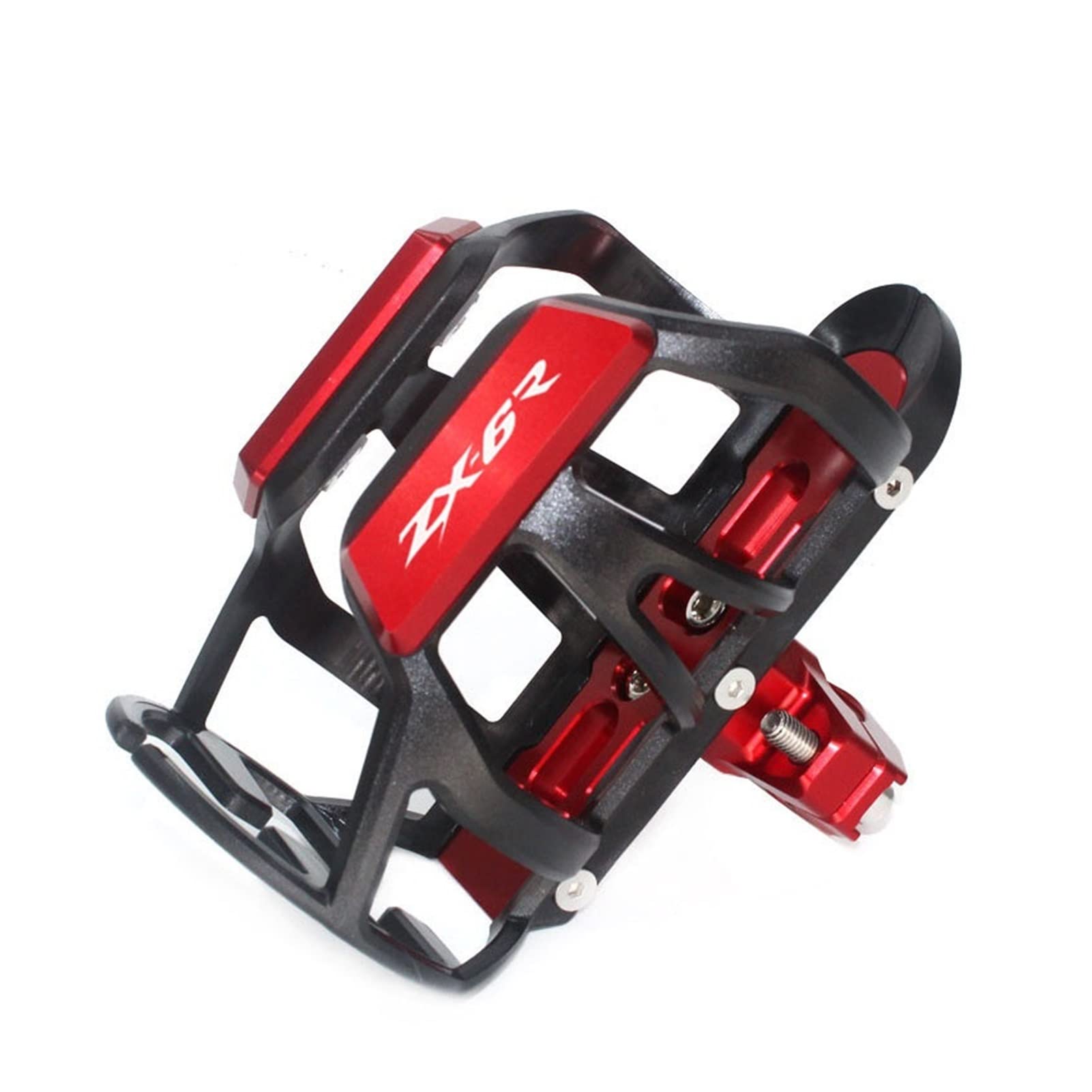 TRNMOP Für Kawasaki Ninja ZX-6R ZX-10R ZX6R ZX10R ZX 6R ZX 10R CNC Motorrad Lenker Stoßstange Getränkehalter Getränkehalter(ROT) von TRNMOP