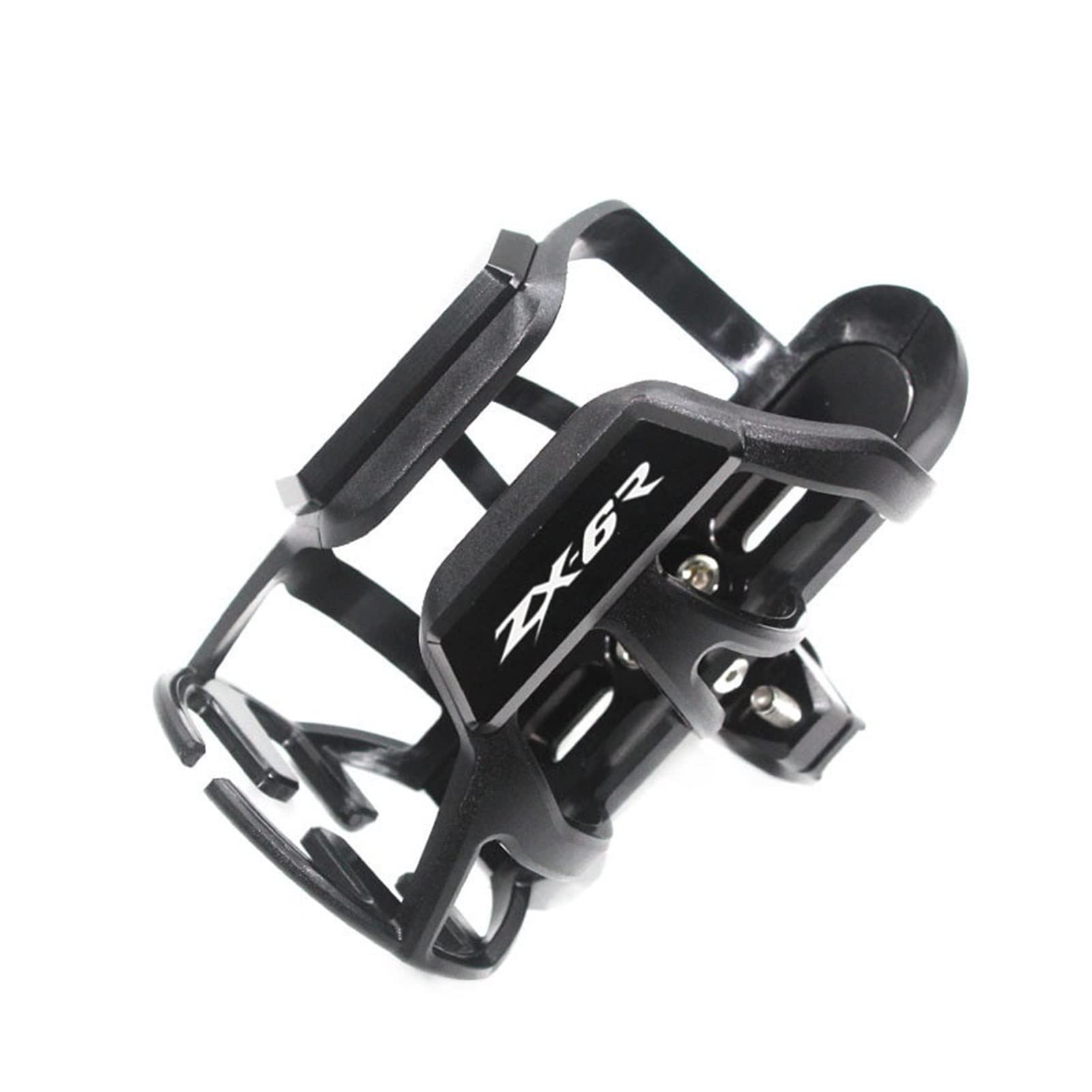 TRNMOP Für Kawasaki Ninja ZX-6R ZX-10R ZX6R ZX10R ZX 6R ZX 10R CNC Motorrad Lenker Stoßstange Getränkehalter Getränkehalter(SCHWARZ) von TRNMOP