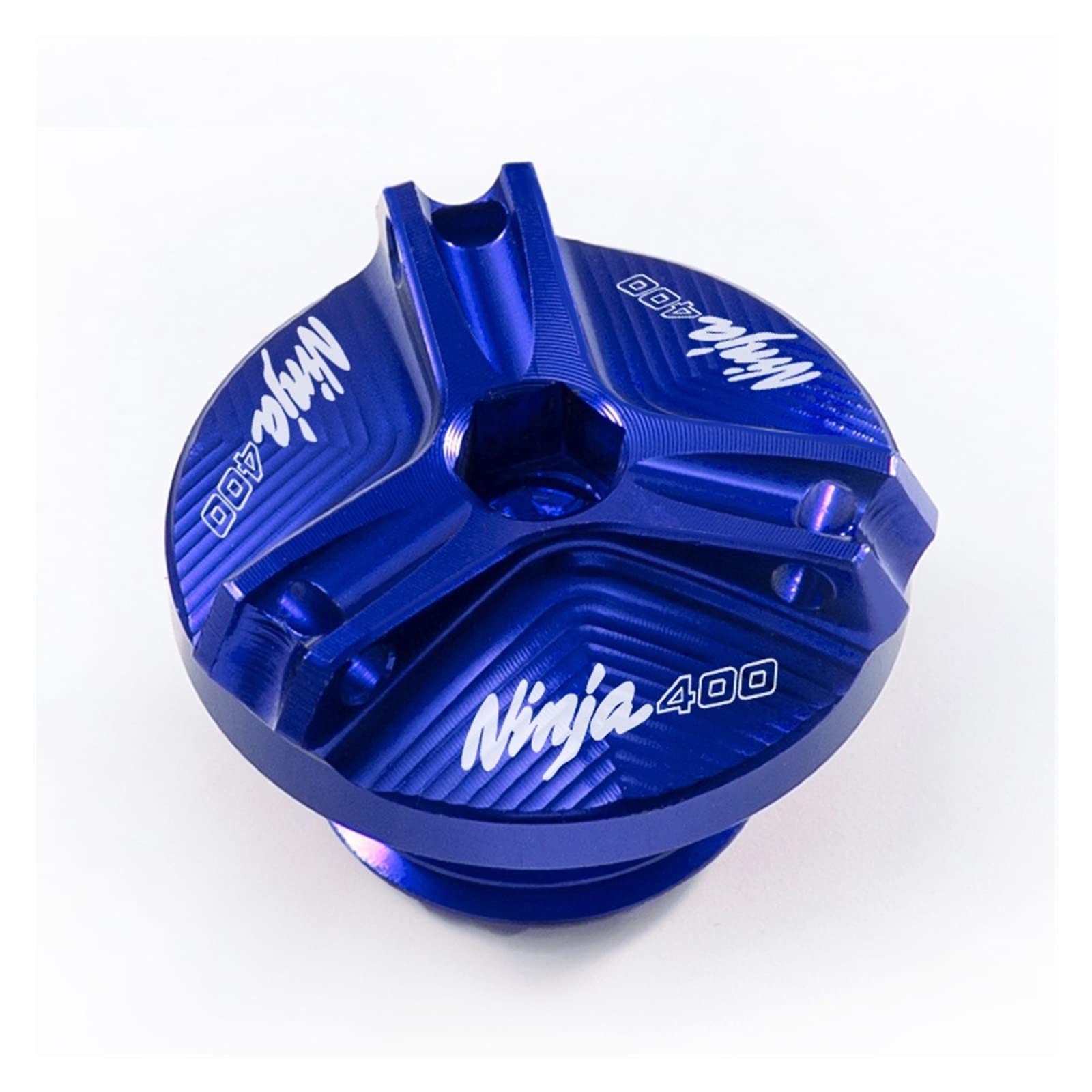TRNMOP Für Kawasaki Ninja400 Ninja 400 2018 2019 Motorrad Öleinfülldeckel Ölfilterdeckel Zubehör(BLAU) von TRNMOP