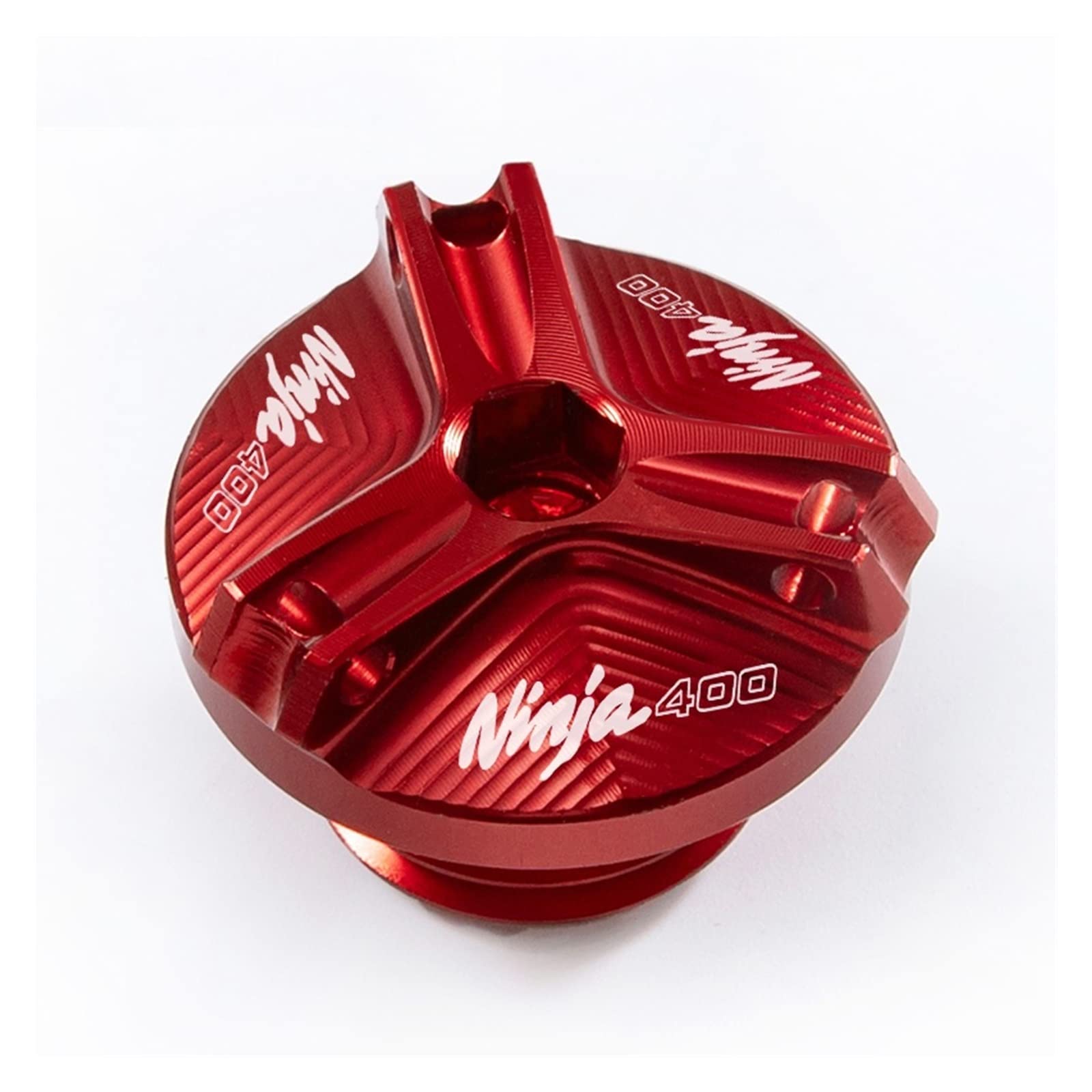TRNMOP Für Kawasaki Ninja400 Ninja 400 2018 2019 Motorrad Öleinfülldeckel Ölfilterdeckel Zubehör(ROT) von TRNMOP