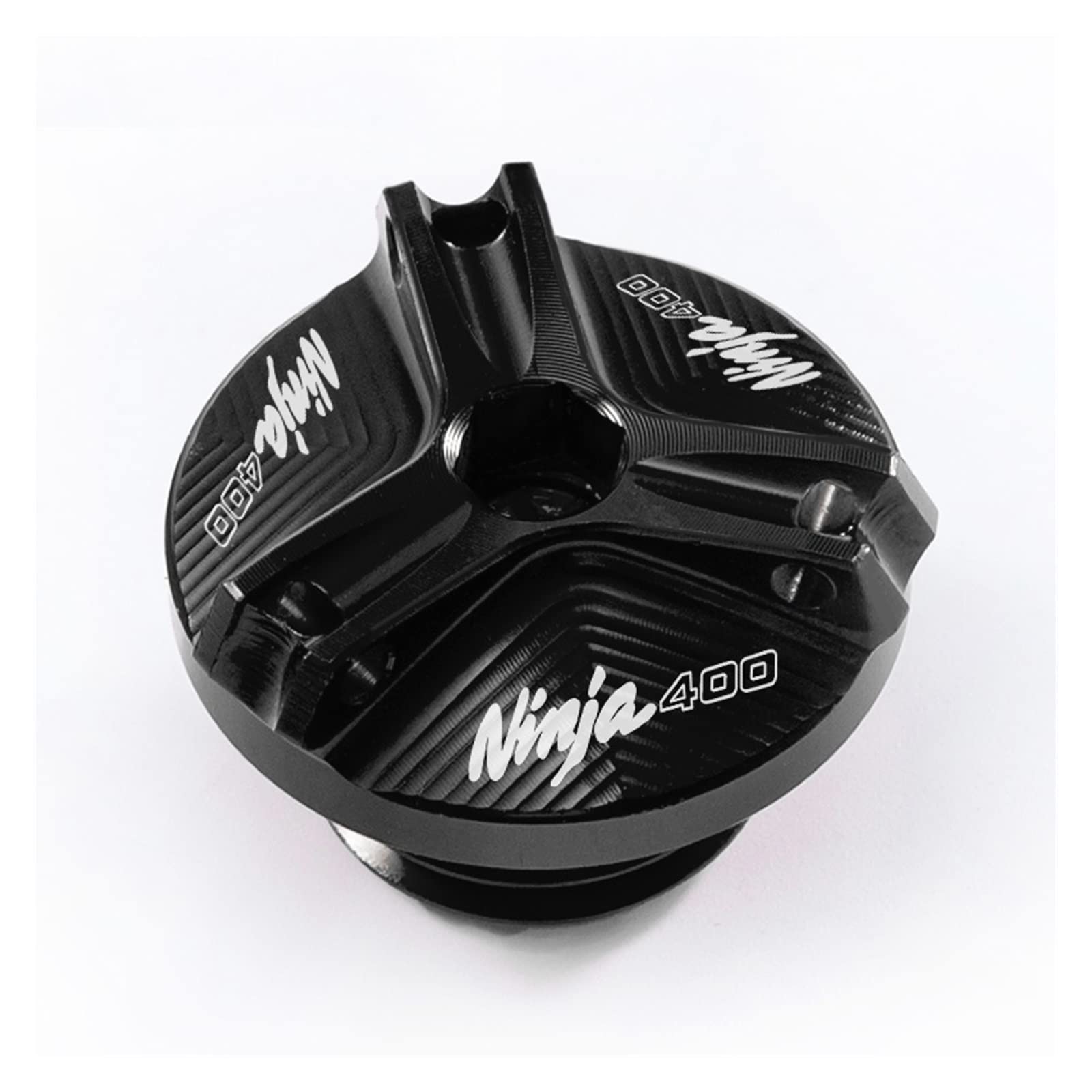 TRNMOP Für Kawasaki Ninja400 Ninja 400 2018 2019 Motorrad Öleinfülldeckel Ölfilterdeckel Zubehör(SCHWARZ) von TRNMOP