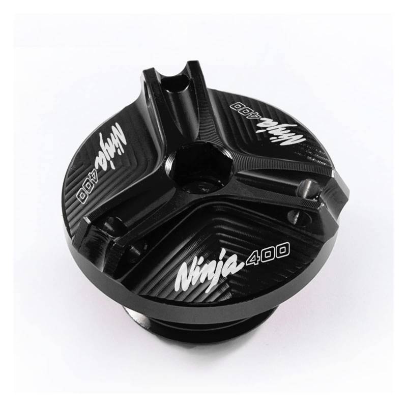 TRNMOP Für Kawasaki Ninja400 Ninja 400 2018 2019 Motorrad Öleinfülldeckel Ölfilterdeckel Zubehör(SCHWARZ) von TRNMOP