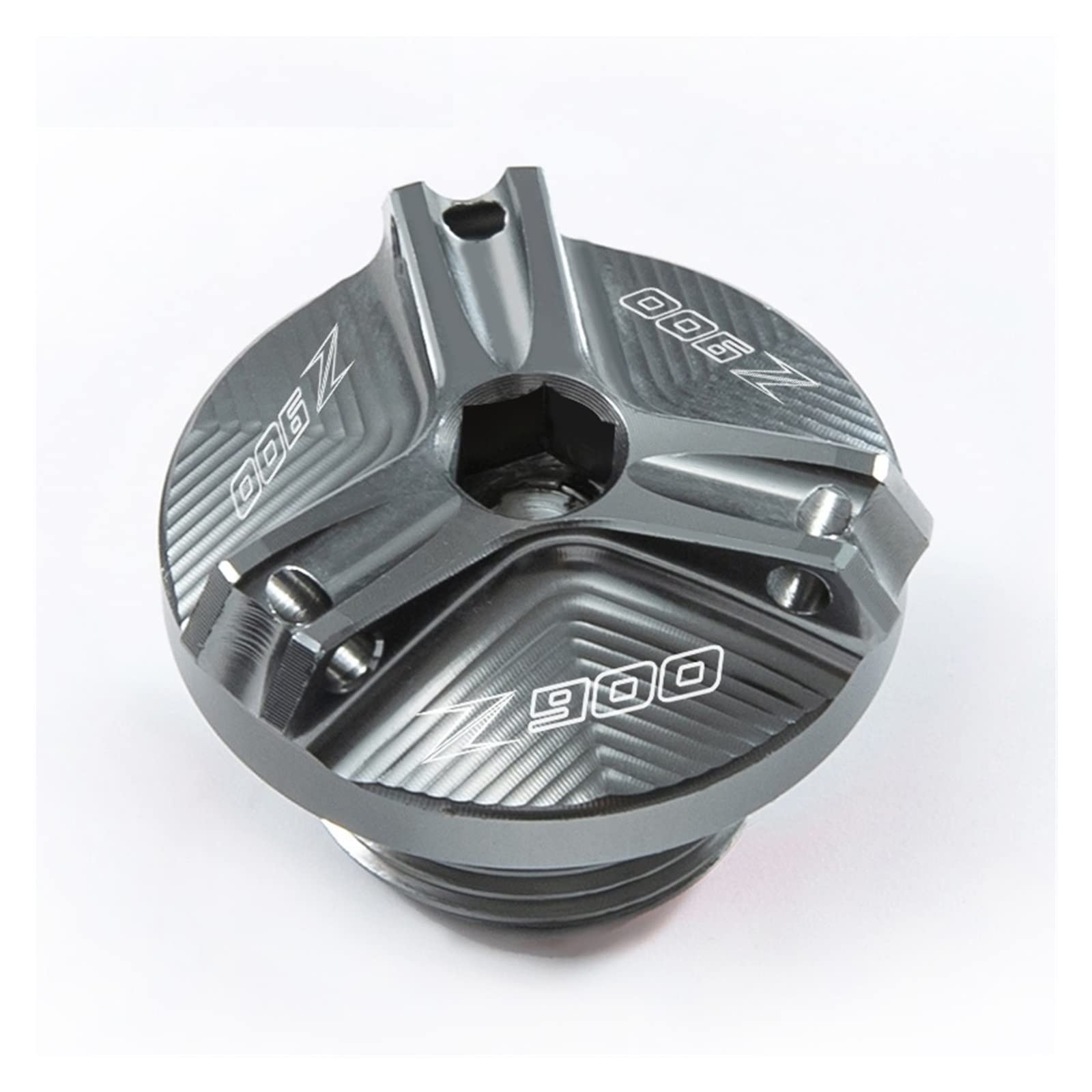 TRNMOP Für Kawasaki Z 900 Z900 Z900RS Z 900rs 2017-2022 Motorrad Öleinfülldeckel Ölfilterdeckel Zubehör(Grau) von TRNMOP