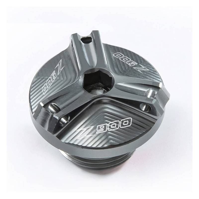 TRNMOP Für Kawasaki Z 900 Z900 Z900RS Z 900rs 2017-2022 Motorrad Öleinfülldeckel Ölfilterdeckel Zubehör(Grau) von TRNMOP