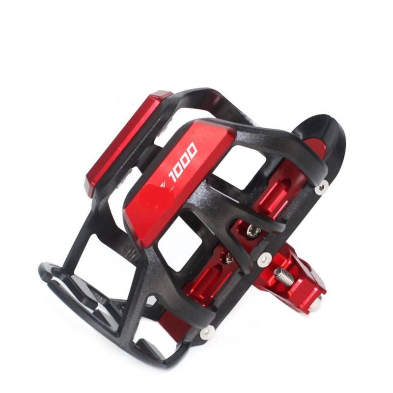 TRNMOP Für Kawasaki Z1000 Z 1000 Z1000SX Z 1000SX CNC Motorrad Lenker Stoßstange Getränkehalter Getränkehalter(ROT) von TRNMOP