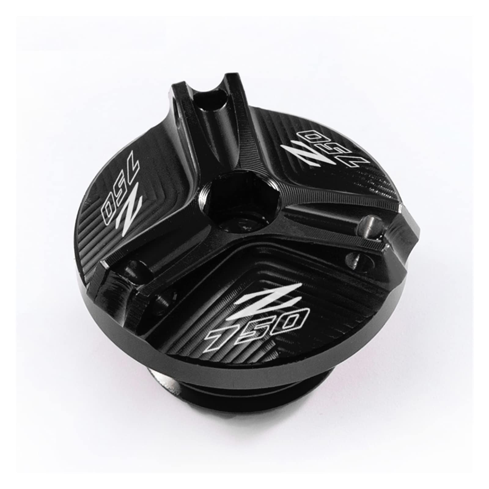 TRNMOP Für Kawasaki Z750 Z 750 Z750S 2004-2012 Motorrad Öleinfülldeckel Ölfilterdeckel Zubehör(SCHWARZ) von TRNMOP