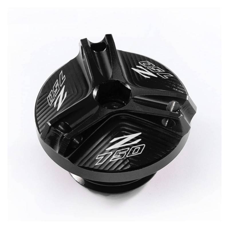 TRNMOP Für Kawasaki Z750 Z 750 Z750S 2004-2012 Motorrad Öleinfülldeckel Ölfilterdeckel Zubehör(SCHWARZ) von TRNMOP