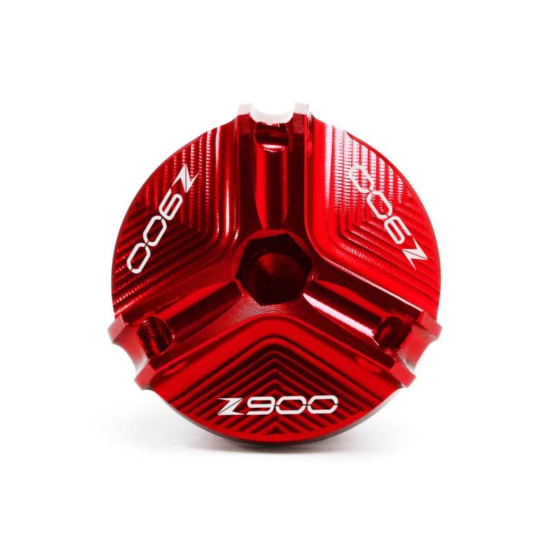 TRNMOP Für Kawasaki Z900 Z 900 ABS 2017-2022 2021 Motorradzubehör Vorderer Hinterer Bremsflüssigkeitsbehälterdeckel Deckel Öleinfülldeckel(ROT) von TRNMOP