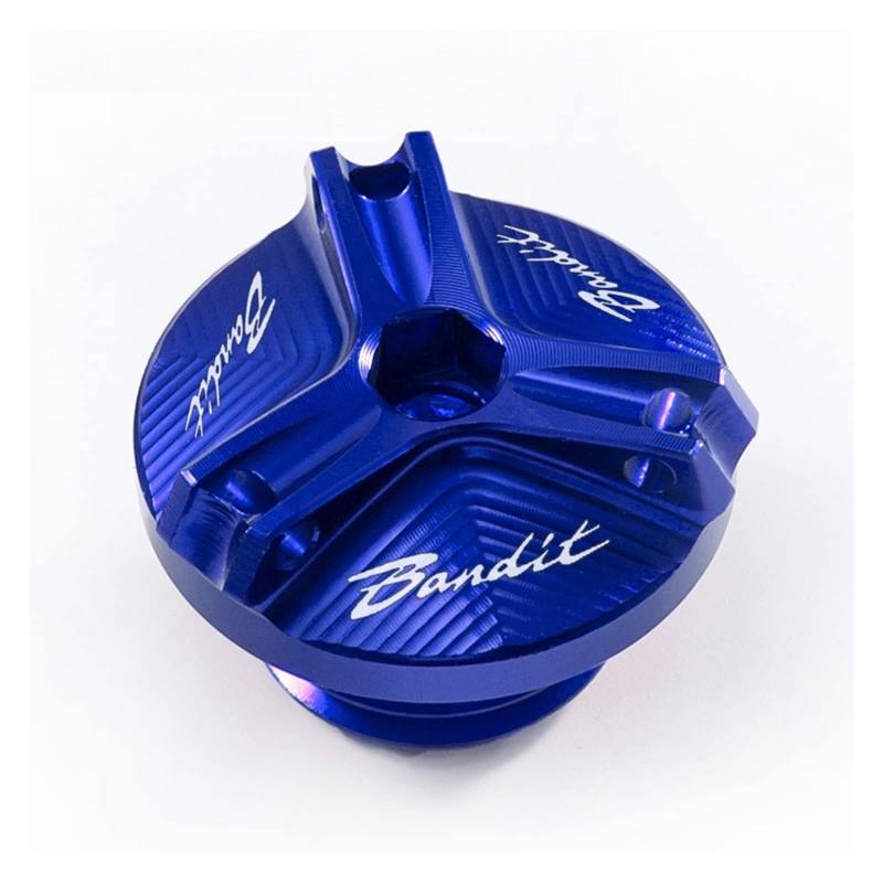 TRNMOP Für Suzuki Bandit 400 600 650 1200 1250 1250S Bandit650 Motorrad Öleinfülldeckel Ölfilterdeckel Zubehör(BLAU) von TRNMOP