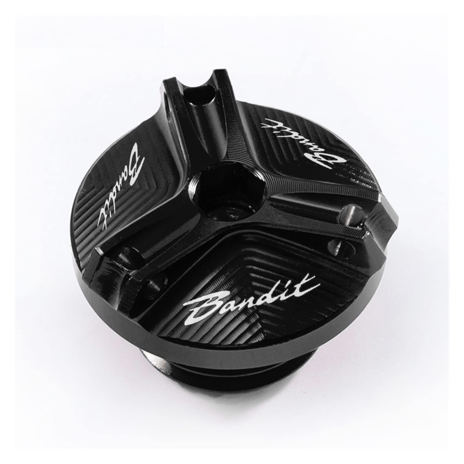 TRNMOP Für Suzuki Bandit 400 600 650 1200 1250 1250S Bandit650 Motorrad Öleinfülldeckel Ölfilterdeckel Zubehör(SCHWARZ) von TRNMOP