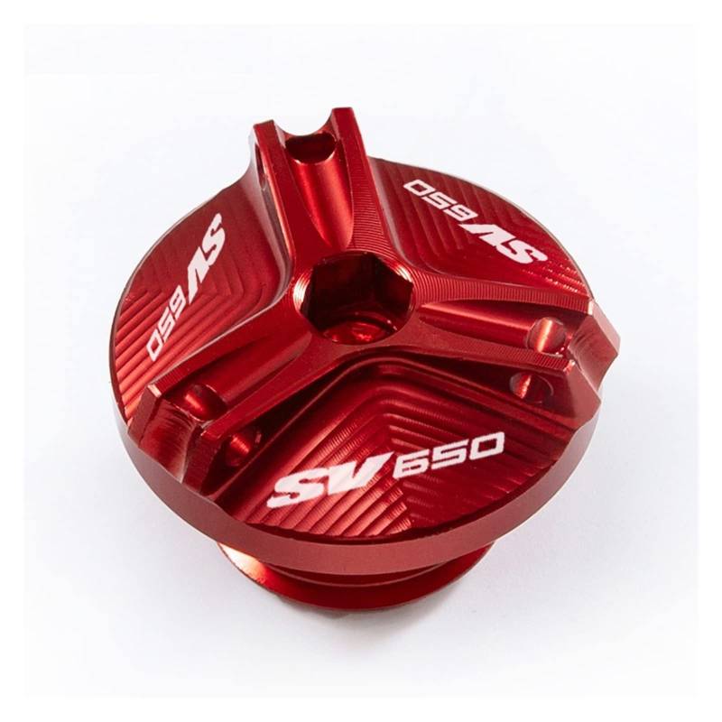 TRNMOP Für Suzuki SV650 SV650X SV 650 X/S/A Motorrad Öleinfülldeckel Ölfilterdeckel Zubehör(ROT) von TRNMOP