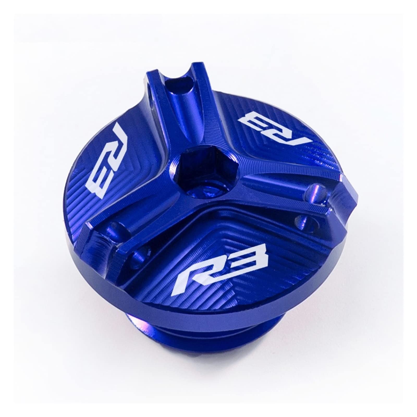 TRNMOP Für Yamaha R3 2021 YZF-R3 YZF R3 2015-2022 Motorrad Öleinfülldeckel Ölfilterdeckel Zubehör(BLAU) von TRNMOP