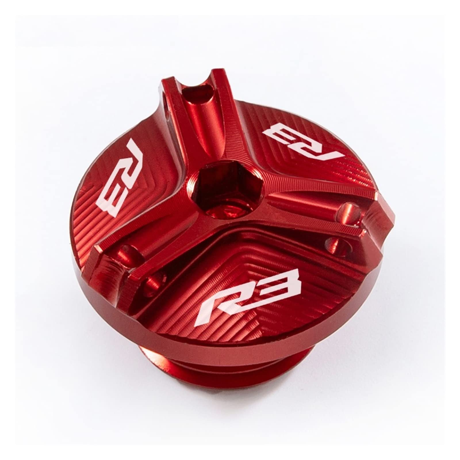 TRNMOP Für Yamaha R3 2021 YZF-R3 YZF R3 2015-2022 Motorrad Öleinfülldeckel Ölfilterdeckel Zubehör(ROT) von TRNMOP