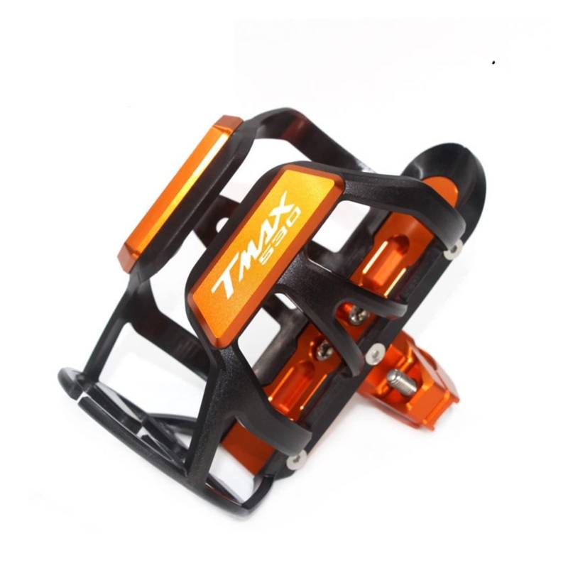 TRNMOP Für Yamaha TMAX530 TMAX560 TMAX 530 SX DX 560 Motorrad Getränkehalter Getränke Wasserflasche Getränkehalter(Orange 530) von TRNMOP