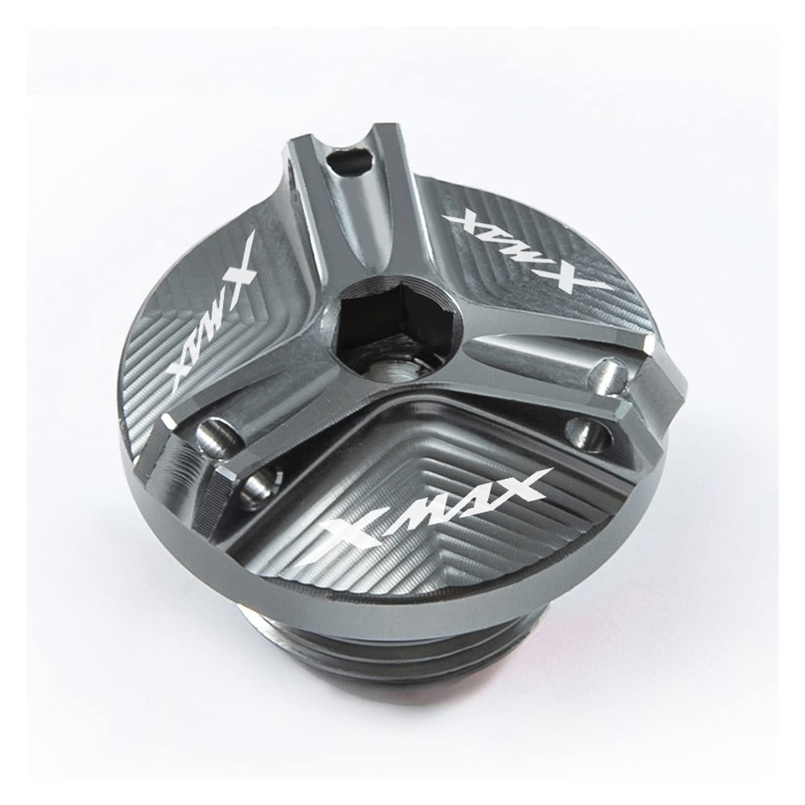 TRNMOP Für Yamaha Xmax 250 300 XMAX300 XMAX250 2017-2022 Motorrad Motoröldeckel Schraube Kraftstofftankdeckel Zubehör(Grau) von TRNMOP
