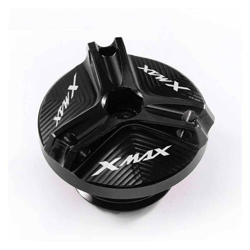 TRNMOP Für Yamaha Xmax 250 300 XMAX300 XMAX250 2017-2022 Motorrad Motoröldeckel Schraube Kraftstofftankdeckel Zubehör(SCHWARZ) von TRNMOP