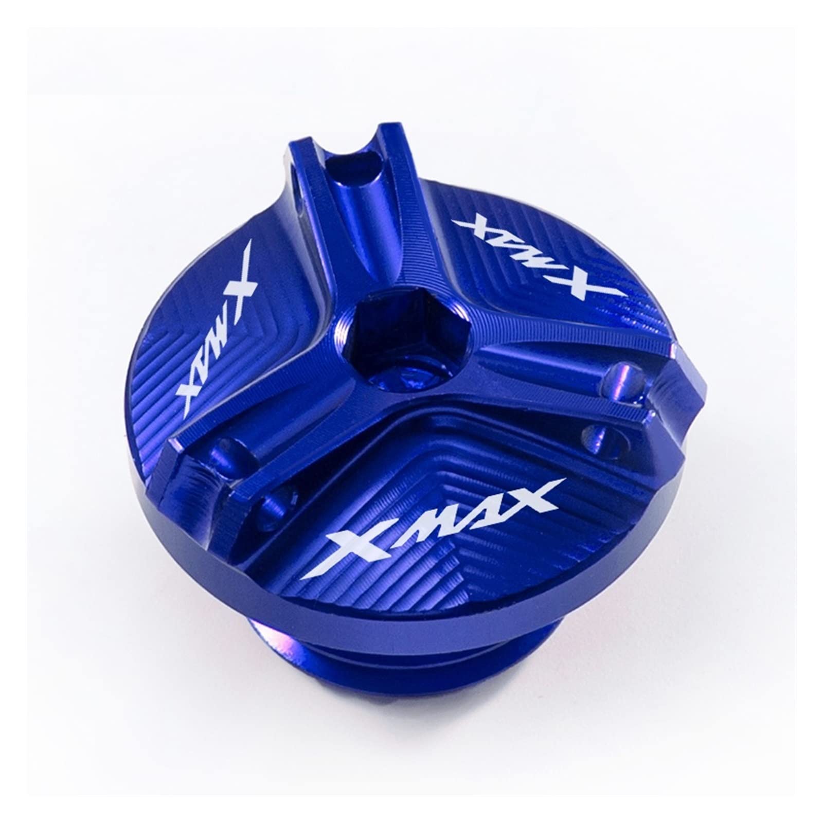 TRNMOP Für Yamaha Xmax 250 300 XMAX300 XMAX250 2017-2022 Motorrad Öleinfülldeckel Ölfilterdeckel Zubehör(BLAU) von TRNMOP