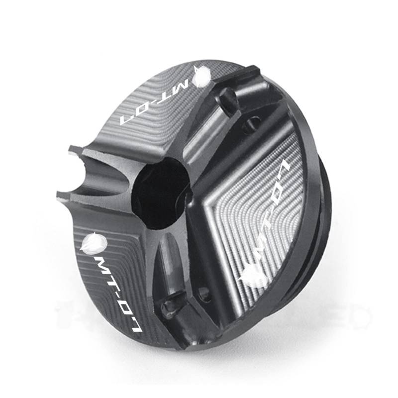 TRNMOP Motorrad Motor Öleinfüllstutzen Verschlusskappe Schraube Für Yamaha MT07 MT-07 FZ07 MT 07 2014-2022(Grau) von TRNMOP