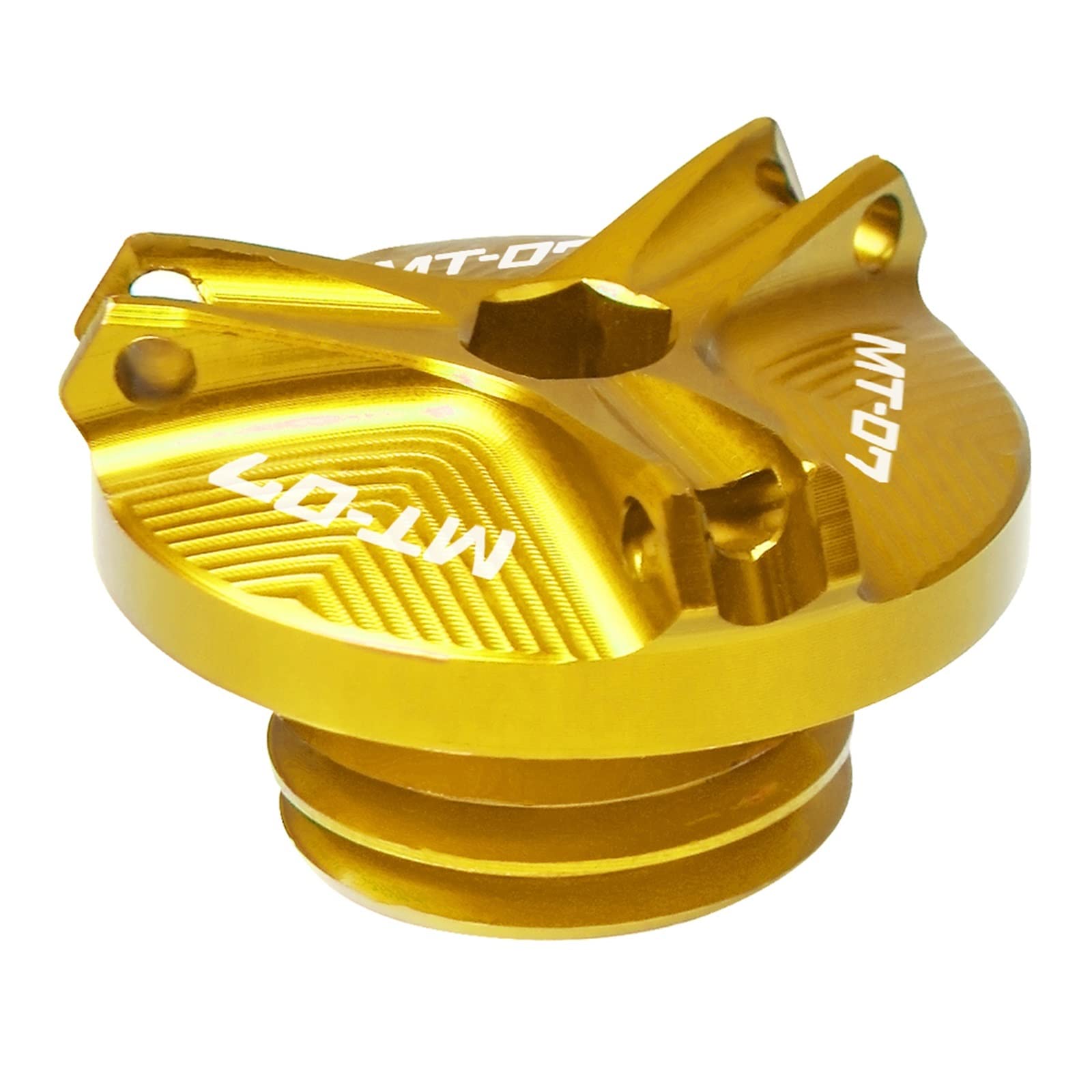TRNMOP Motorrad Motorstecker Modifizierte Tankabdeckungen Tankdeckel Öldeckel Kraftstofffilter Für Yamaha Mt-07 MT07 Mt07 MT-07 2014-2018(Gold) von TRNMOP