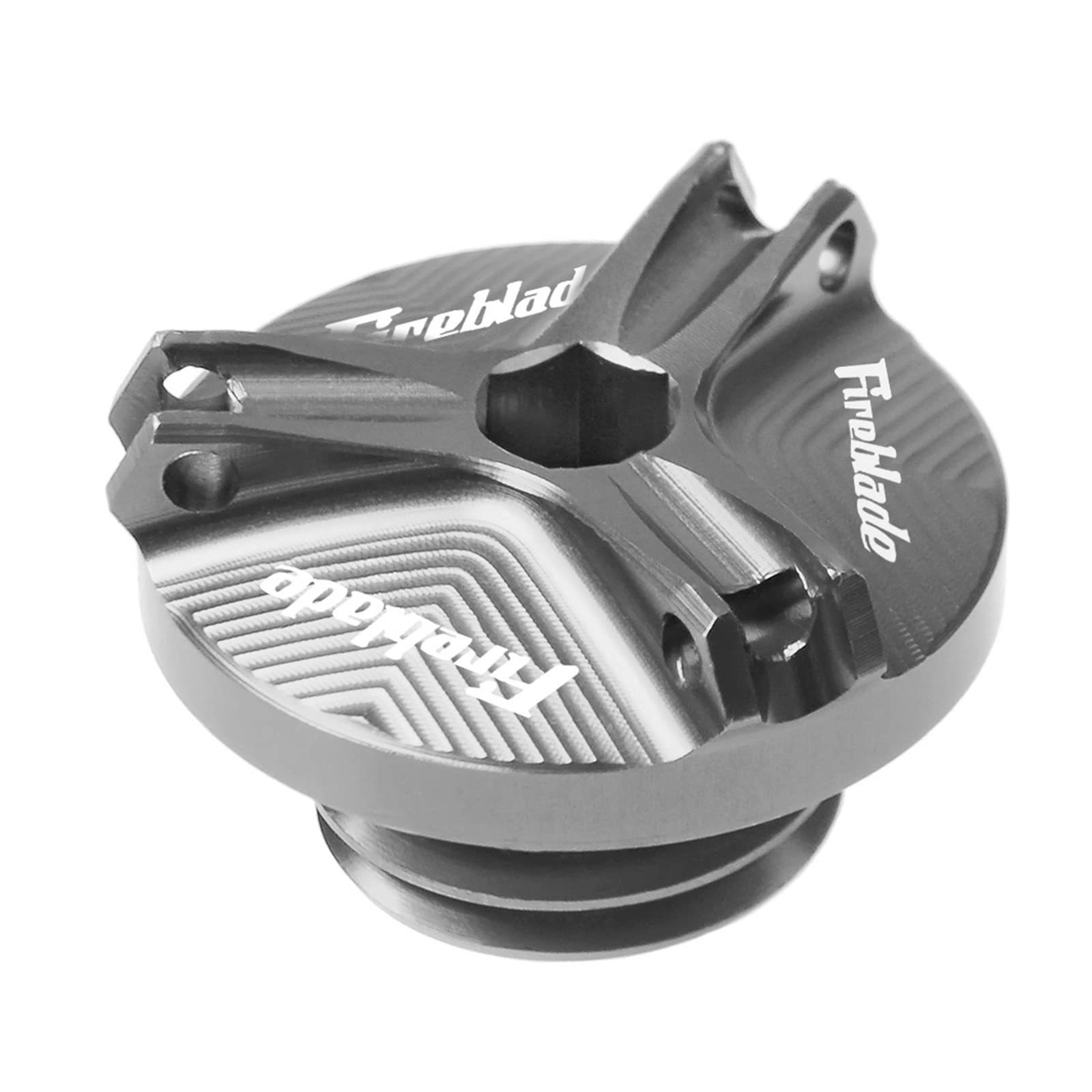 TRNMOP Motorrad Motorstecker Modifizierte Tankabdeckungen Tankdeckel Öldeckel Öldeckel Kraftstofffilter Für Honda CBR1100XX FIREBLADE 2004-2016(Grau) von TRNMOP