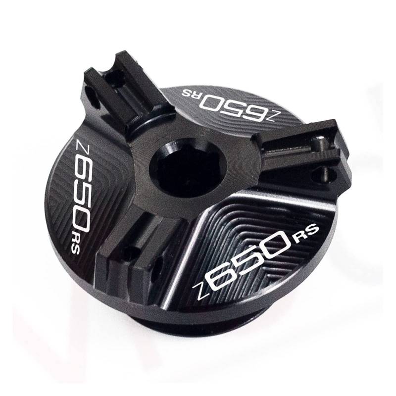 TRNMOP ÖleinfülldeckelAdventure Sports CRF Motorradzubehör Motorsteckerdeckel Für Kawasaki Z650RS Z 650 Z650 RS 2022(SCHWARZ) von TRNMOP