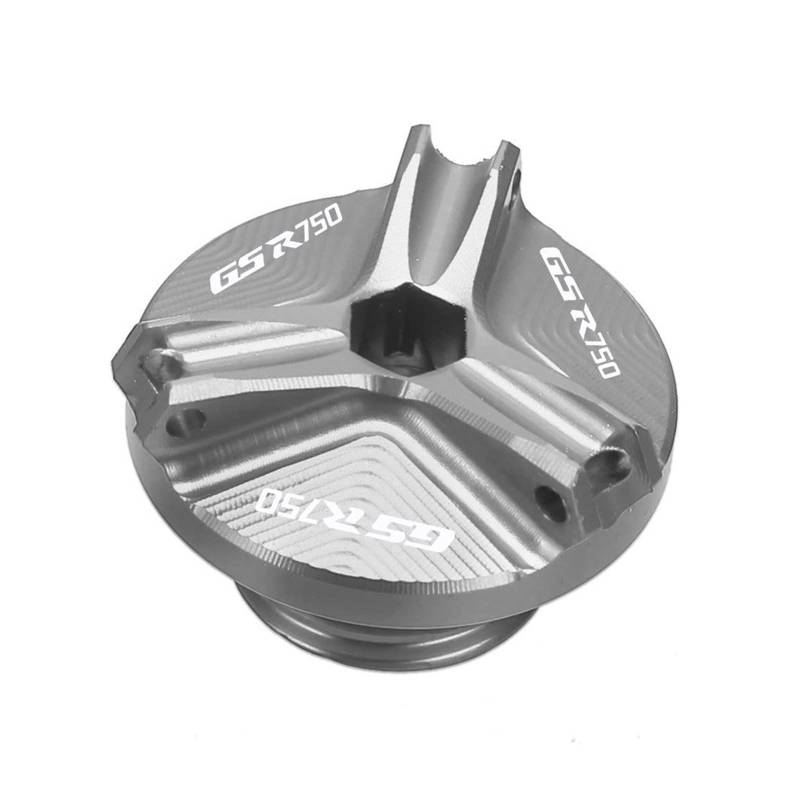 TRNMOP Otorcycle Engine Plug Modified Tank Covers Fuel Cap Öldeckel Öldeckel Kraftstofffilter Für Suzuki GSR750 1960-2016(Grau) von TRNMOP