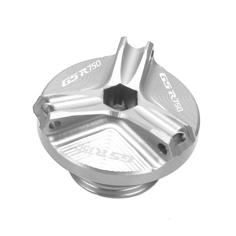 TRNMOP Otorcycle Engine Plug Modified Tank Covers Fuel Cap Öldeckel Öldeckel Kraftstofffilter Für Suzuki GSR750 1960-2016(Silber) von TRNMOP