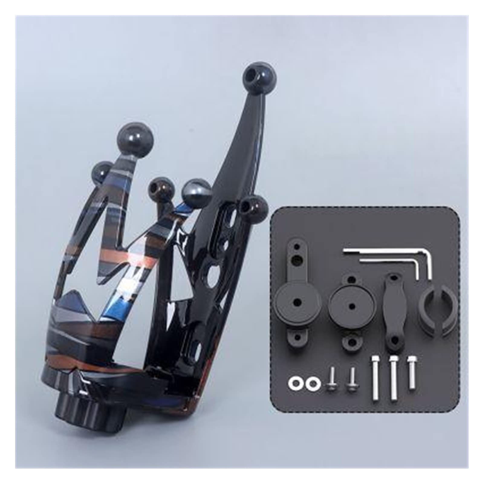 TRNMOP Universal Motorrad Fahrrad Aluminium Lenker Flaschenhalter Kronenform Verstellbarer Getränkehalter(A) von TRNMOP