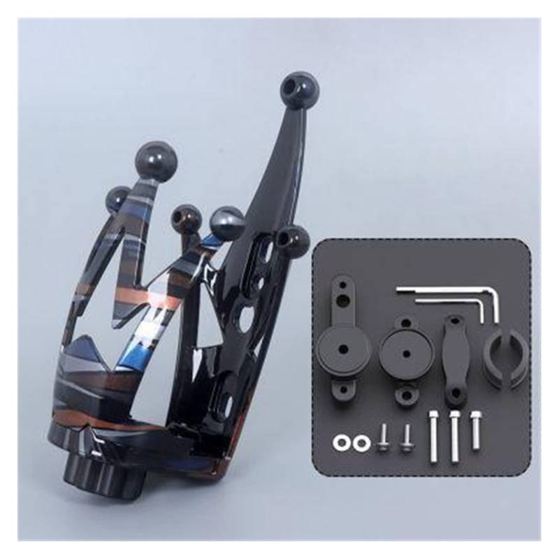TRNMOP Universal Motorrad Fahrrad Aluminium Lenker Flaschenhalter Kronenform Verstellbarer Getränkehalter(A) von TRNMOP