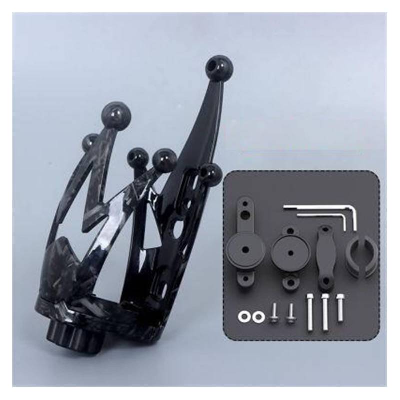 TRNMOP Universal Motorrad Fahrrad Aluminium Lenker Flaschenhalter Kronenform Verstellbarer Getränkehalter(D) von TRNMOP