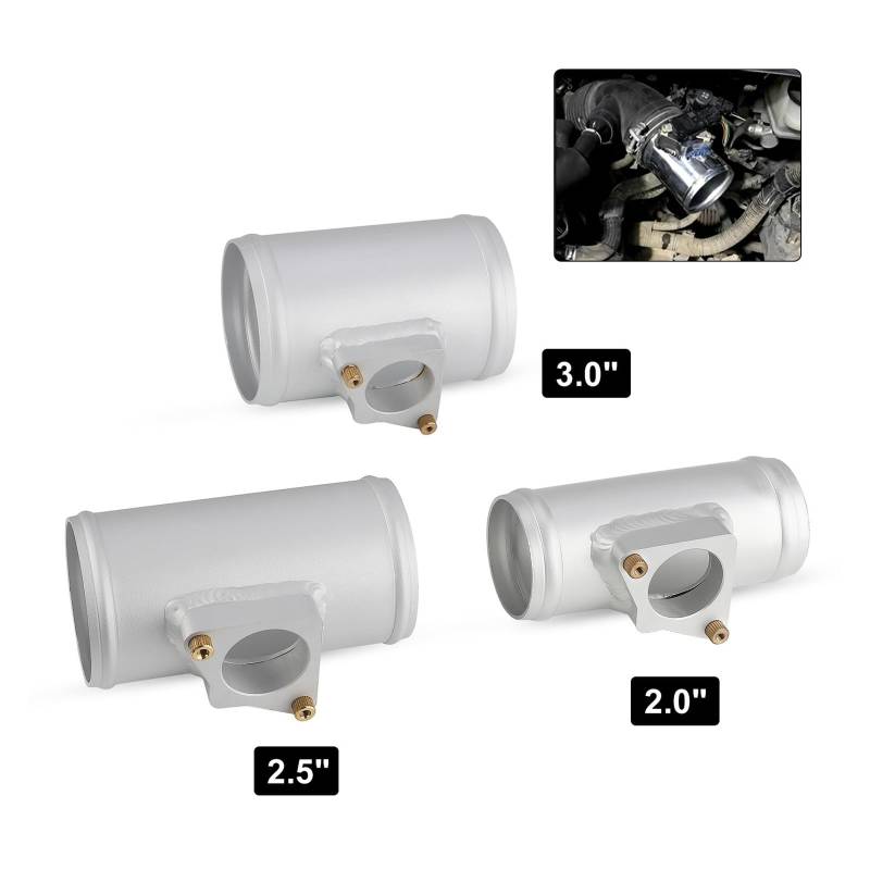 2 "/2.5"/3 "MAF Luftmassenmesser Mount Adapter Rohr Rohr Flansch Basis for EPAA02G10K(2.5 inch (63mm)) von TROIOIUM