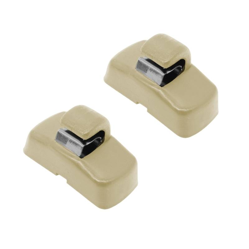 TROIOIUM 2 stücke for 6Y Octavia A4 A5 1U 1Z Superb B5 3U 3B0857561B 3B0857563 Auto Vorne Sonnenblende Sonnenblende Haken Clips Halterung(Beige) von TROIOIUM