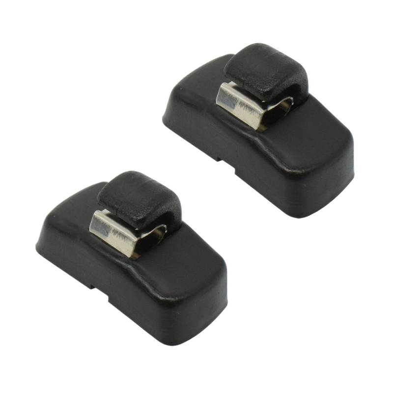 TROIOIUM 2 stücke for 6Y Octavia A4 A5 1U 1Z Superb B5 3U 3B0857561B 3B0857563 Auto Vorne Sonnenblende Sonnenblende Haken Clips Halterung(Black) von TROIOIUM