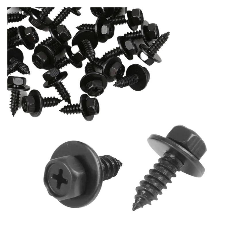 TROIOIUM 30 Pcs Auto Bolzen Retainer Kotflügel Liner Unter Abdeckung Schraube for 90159-60498 Hex Kopf Schraube von TROIOIUM