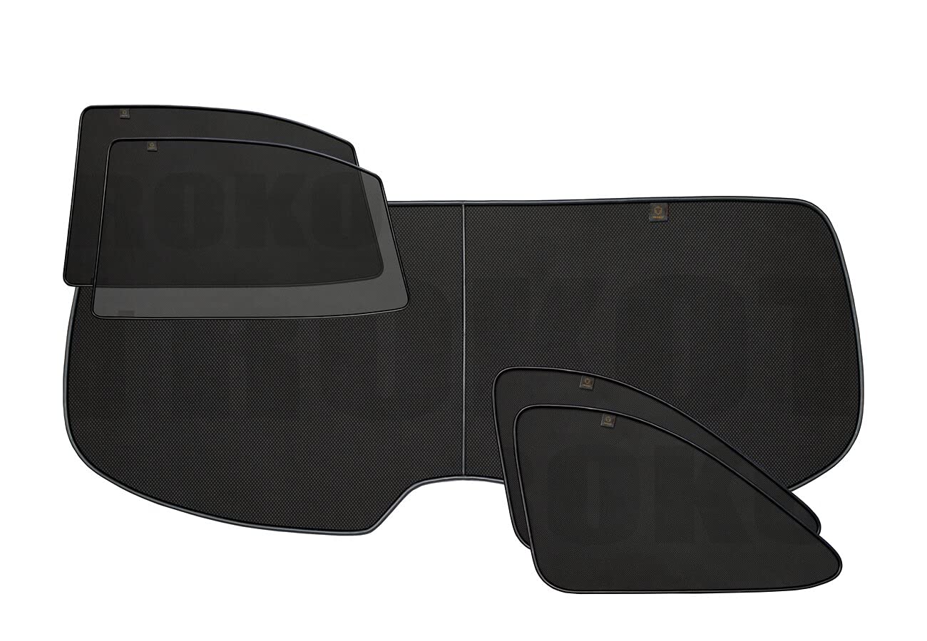 Premium Sonnenschutz passend für SEAT Leon (3) (2012-) Combi maßgeschneidert Magnet Auto Sonnenblenden 5 Stück Fenster hinten Schutz für Kind UV-Strahlung Hitze Staub TROKOT von TROKOT