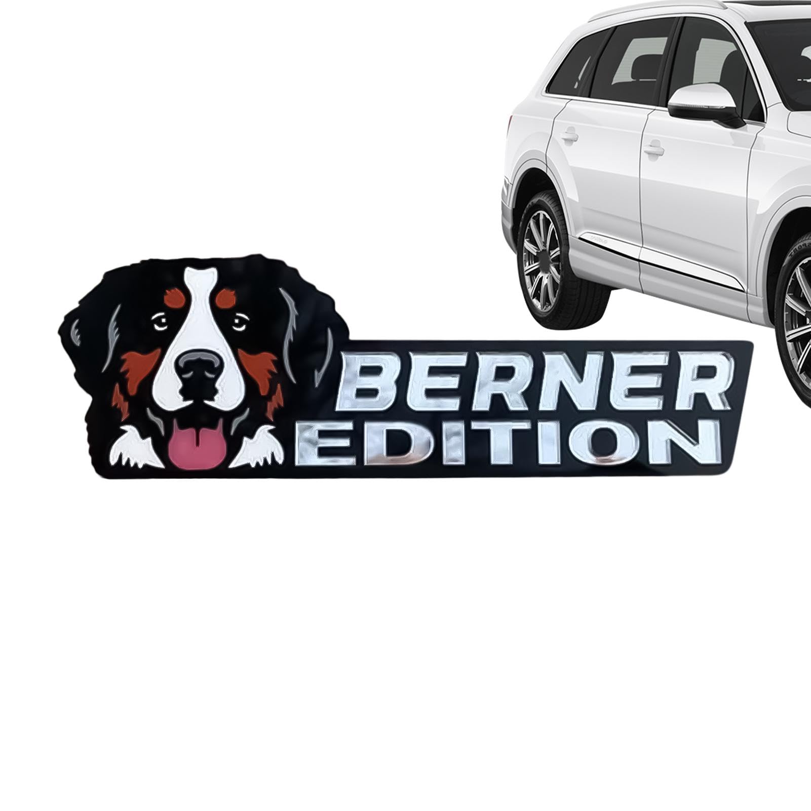 Hunde-Autoabzeichen, lasergeschnittenes Auto-Emblem, 3D-Abzeichen für lustige Hunde, bewertetes Auto-Emblem, personalisierte wasserdichte Dekorationsetiketten, Auto-Abzeichen mit starkem Kleber von TROONZ