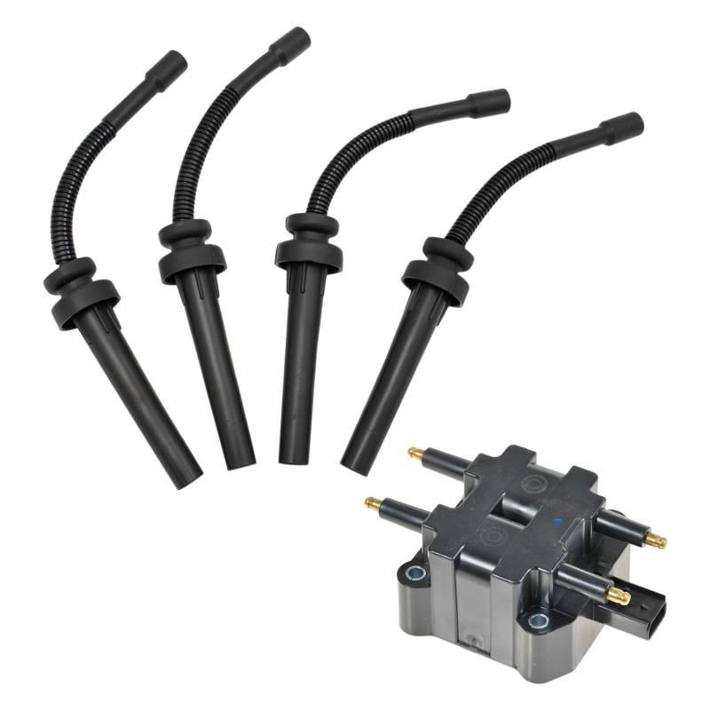 TRQ Motor-Zündspule & Zündkerzen-Draht-Set für Chrysler PT Cruiser Dodge Stratus Caravan von TRQ