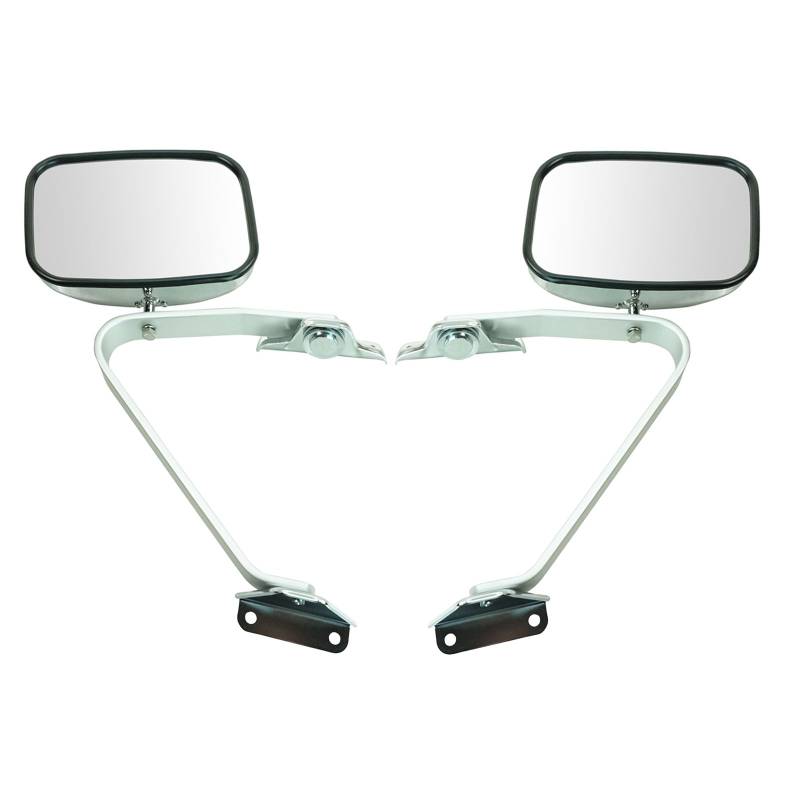 TRQ Fahrer- und Beifahrerseitenspiegel-Set mit Chromgehäuse, kompatibel mit 1987-1991 Ford Bronco F-150 FO1320102 FO1320127 FO1321102 FO1321127 von TRQ