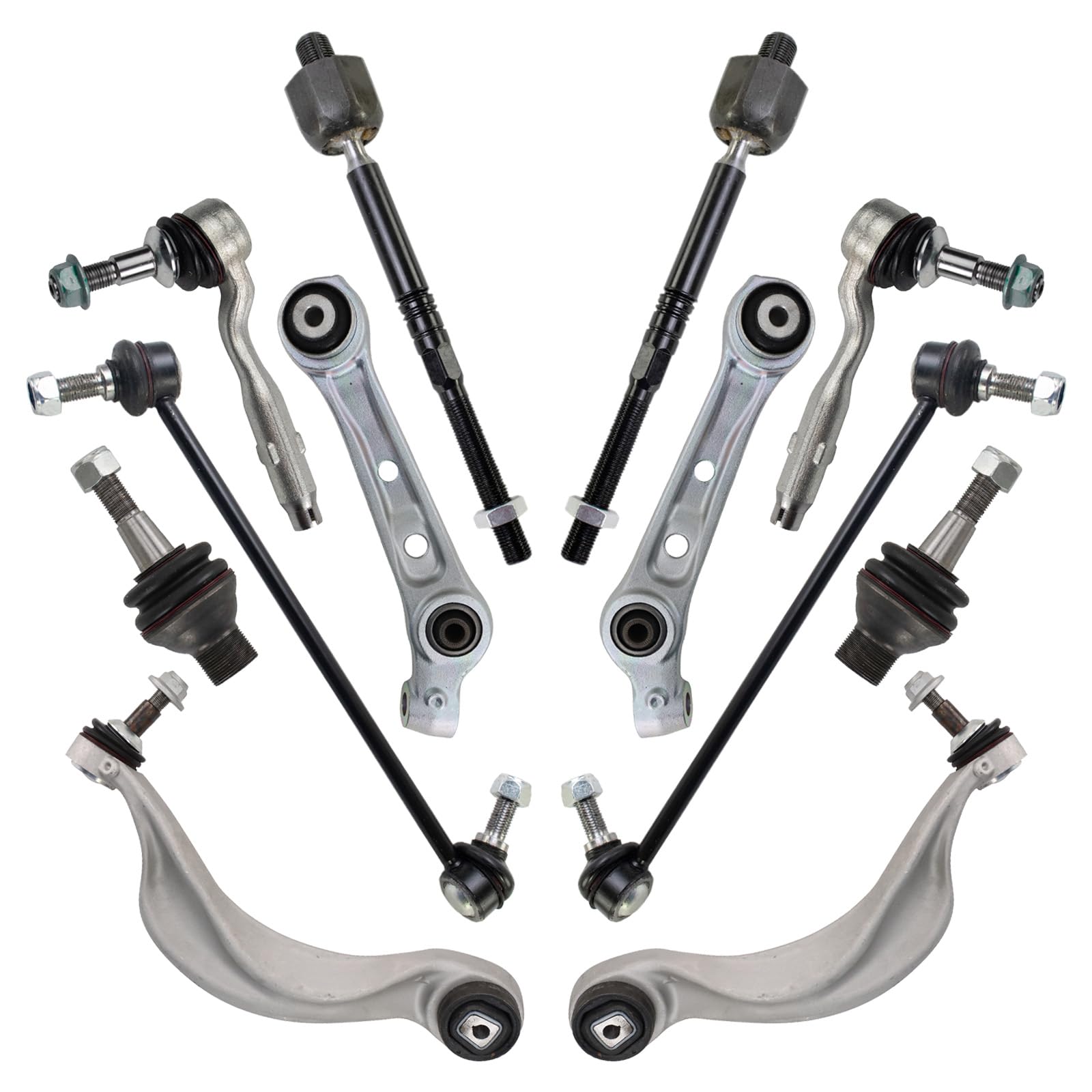 TRQ Vorderlenkung & Aufhängung Kit Kugelgelenk Querlenker Querlenker mit Kugelgelenk Sway Bar Stabilisator Link Spurstange Kompatibel mit BMW TRQ Vorderlenkung & Aufhängung Kit Kugelgelenk Querlenker Querlenker mit Kugelgelenk Sway Bar Stabilisator Link Spurstange Kompatibel mit BMW von TRQ